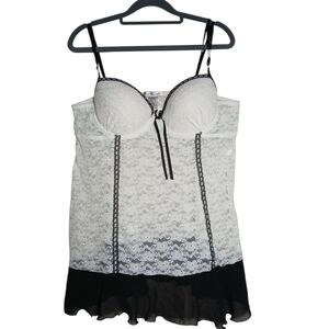 Linea Donatella Black and White‎ Lace Chemise